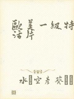 欧美一级特黄生活片封面