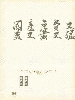 国产免费又色又爽又黄又猛软件