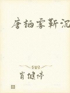 唐栖雾靳沉野