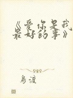 《爱你是我做过最好的事》