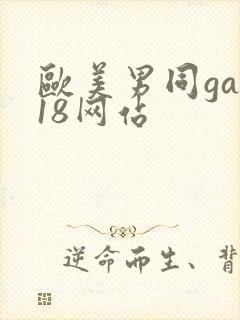 欧美男同gay18网站