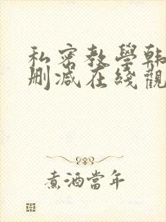 私密教学韩漫无删减在线观看