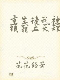 重生后我被死对头宠上天短剧