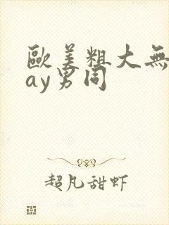 欧美粗大无套gay男同