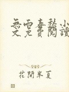 无雨春愁小说全文免费阅读封面