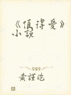 《值得爱》原著小说封面