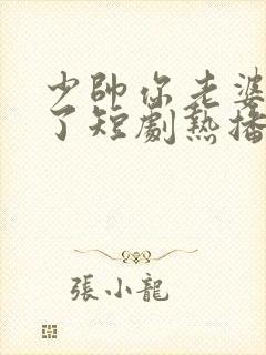 少帅你老婆又跑了短剧热播