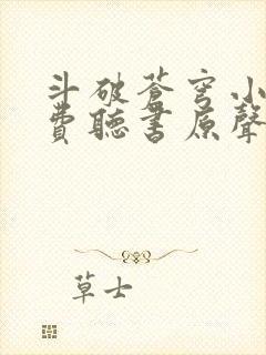 斗破苍穹小说免费听书原声