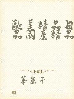 欧美精品日韩精品国产精品