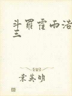 斗罗霍雨浩x唐三封面