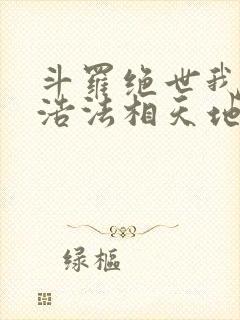 斗罗绝世我霍雨浩法相天地封面