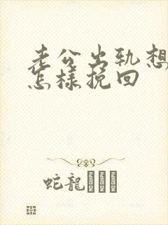 老公出轨想离婚怎样挽回