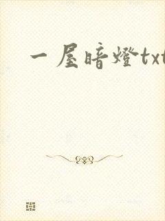 一屋暗灯txt