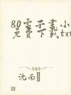 80电子书小说免费下载txt封面