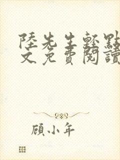 陆先生轻点抱全文免费阅读