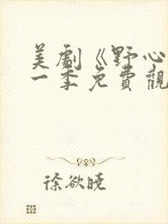 美剧《野心》第一季免费观看