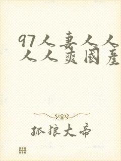 97人妻人人澡人人爽国产