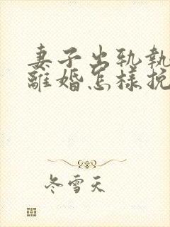 妻子出轨执意要离婚怎样挽回