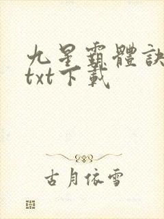 九星霸体诀龙尘txt下载