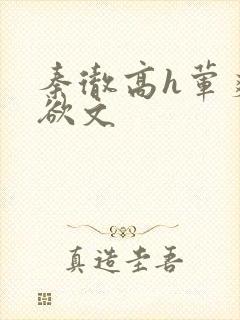 秦彻高h荤爽肉欲文