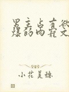 男主占有欲强到爆的肉宠文