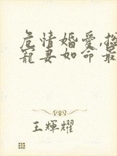 危情婚爱,总裁宠妻如命最新章节