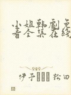 小姐韩剧免费观看全集在线高清