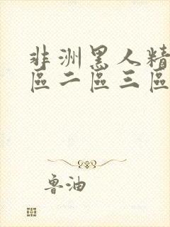 非洲黑人精品一区二区三区