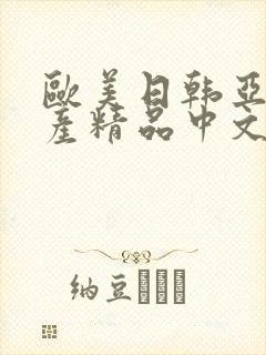 欧美日韩亚洲国产精品中文字幕封面