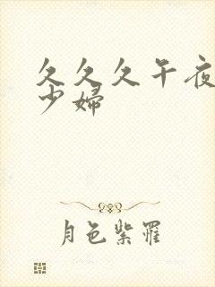 久久久午夜精品少妇