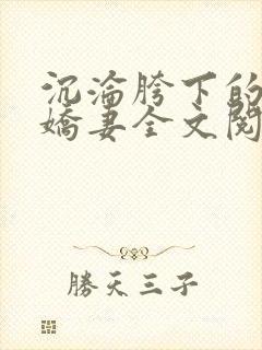 沉沦胯下的新婚娇妻全文阅读最新章封面