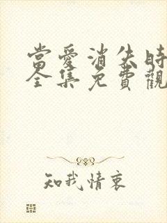 当爱消失时短剧全集免费观看封面