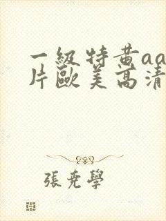 一级特黄aa大片欧美高清