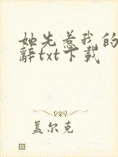 她先惹我的时千辞txt下载封面