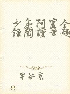 少年阿宾全文目录阅读笔趣阁