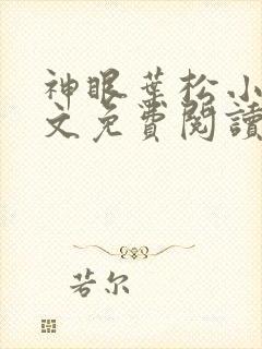 神眼叶松小说全文免费阅读