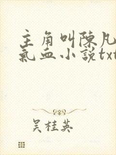 主角叫陈凡提升气血小说txt