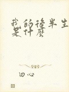 我的后半生结局是什么