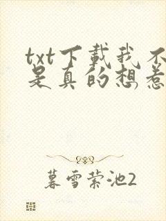 txt下载我不是真的想惹事啊