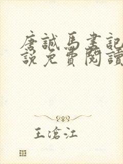 唐诚马书记的小说免费阅读