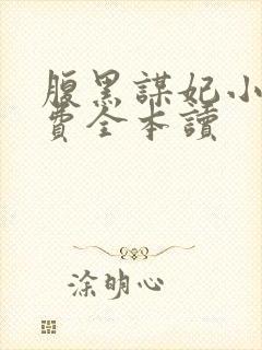 腹黑谋妃小说免费全本读