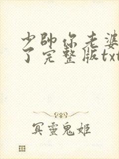 少帅你老婆又跑了完整版txt