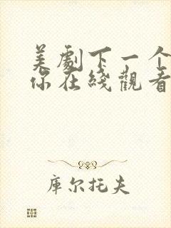 美剧下一个就是你在线观看第一季