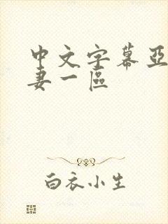 中文字幕亚洲人妻一区