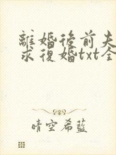 离婚后前夫哭着求复婚txt全本