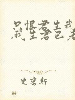 只恨君生我未生,我生君已老封面