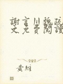 谢言川魏疏影全文免费阅读笔趣阁