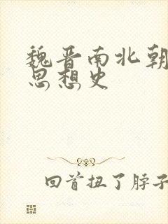 魏晋南北朝文学思想史封面