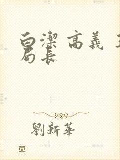 白洁 高义 王局长封面