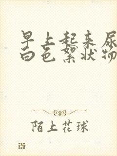 早上起来尿液有白色絮状物封面